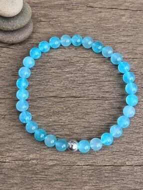 Amazonite Beaded Stretch Bracelet | Handmade